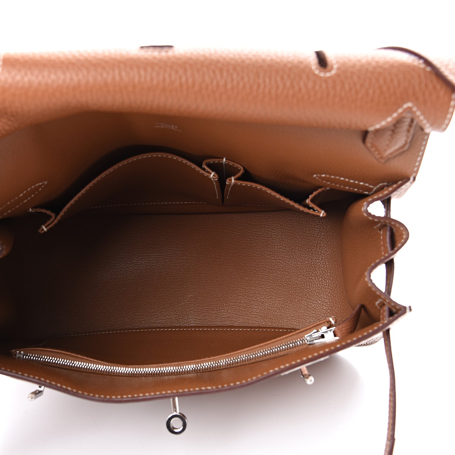 Hermes Taurillon Clemence Jypsiere 28 Gold 4 of 17