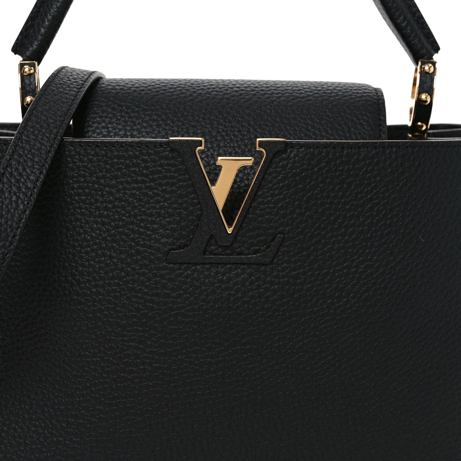 Louis Vuitton Taurillon Capucines PM Black 7 of 10