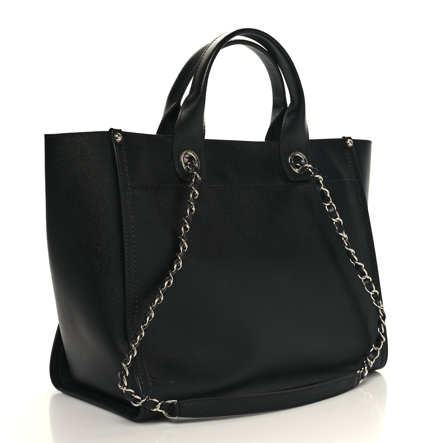 Chanel Caviar Small Studded Deauville Tote Black 3 of 10