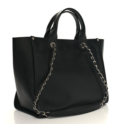 Chanel Caviar Small Studded Deauville Tote Black 3 of 10