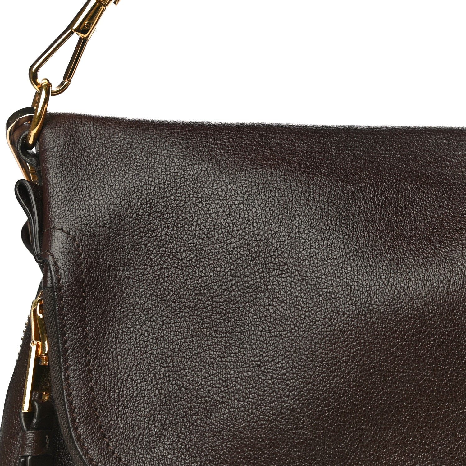 Tom Ford Pebbled Calfskin Large Jennifer Dark Brown 27 of 30