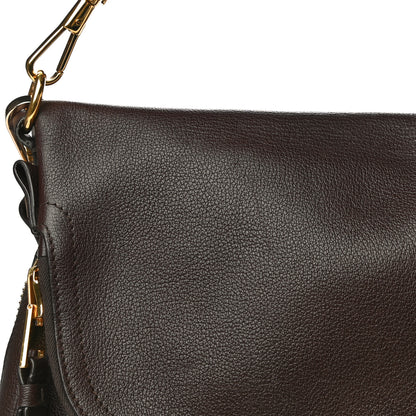 Tom Ford Pebbled Calfskin Large Jennifer Dark Brown 27 of 30