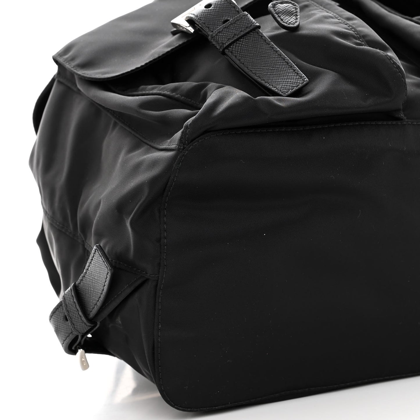 Tessuto Nylon Saffiano Medium Backpack Black