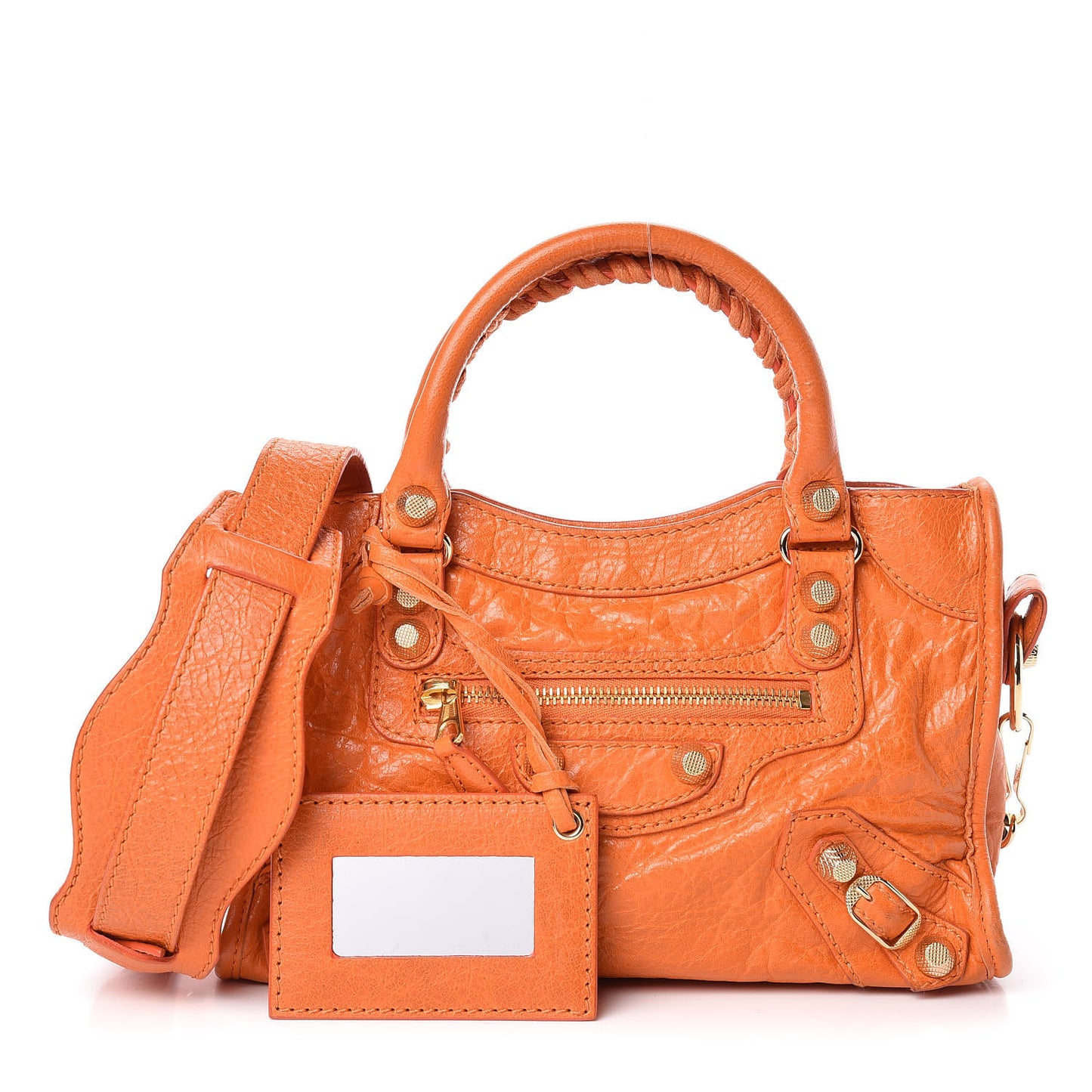 Agneau Giant 12 Gold Hardware Mini City Tangerine