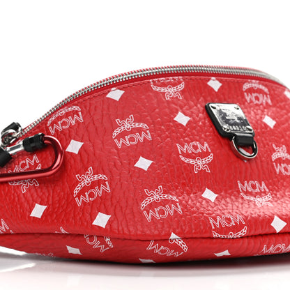 MCM Visetos Small Fursten Belt Bag Red 8 of 9