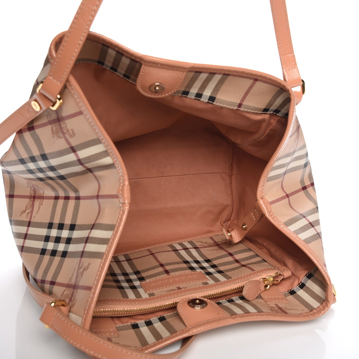 Haymarket Check Small Canterbury Tote Pale Coral Pink