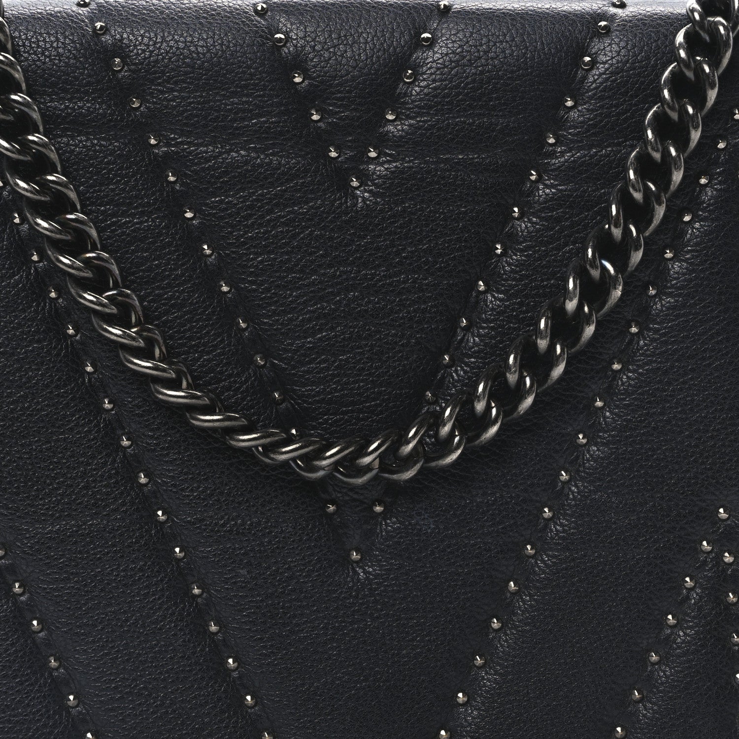 MCM Calfskin Stud Disco Flap Crossbody Bag Black 8 of 10