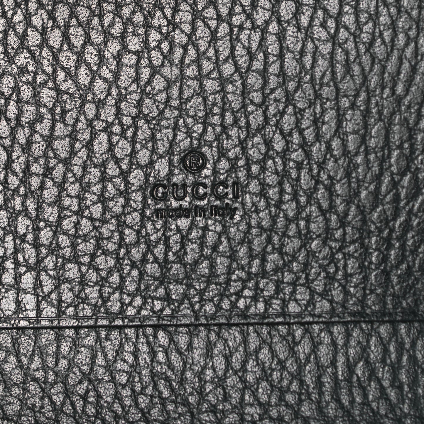Pebbled Calfskin GG Marmont Card Case Black