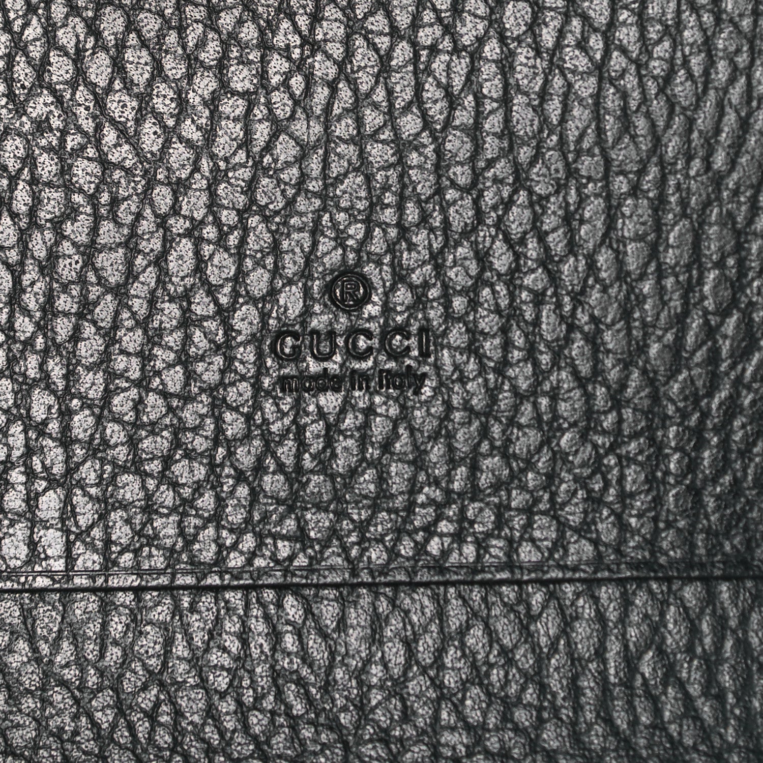Gucci Pebbled Calfskin GG Marmont Card Case Black 6 of 9