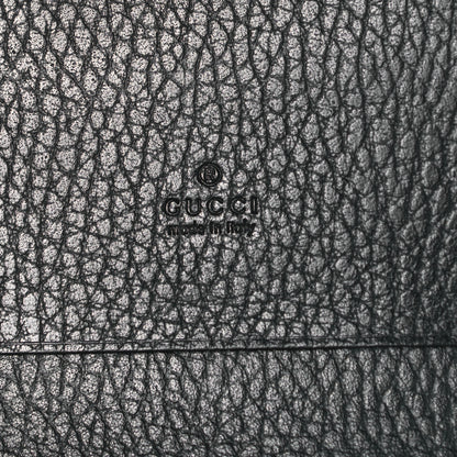 Gucci Pebbled Calfskin GG Marmont Card Case Black 6 of 9