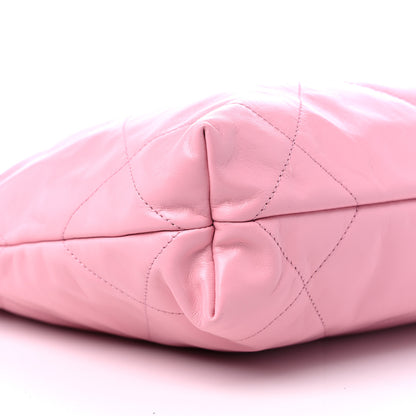 Chanel Shiny Calfskin Quilted Small Chanel 22 Pink 9 of 10