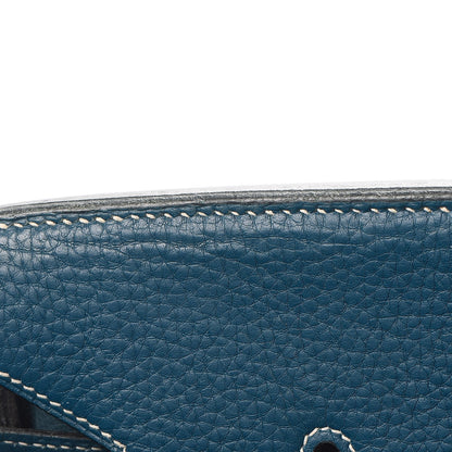 Hermes Taurillon Clemence Birkin 35 Bleu Thalassa 47 of 56