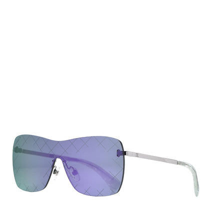 Chanel Shield Runway Sunglasses 4215 Silver Purple 1 of 9