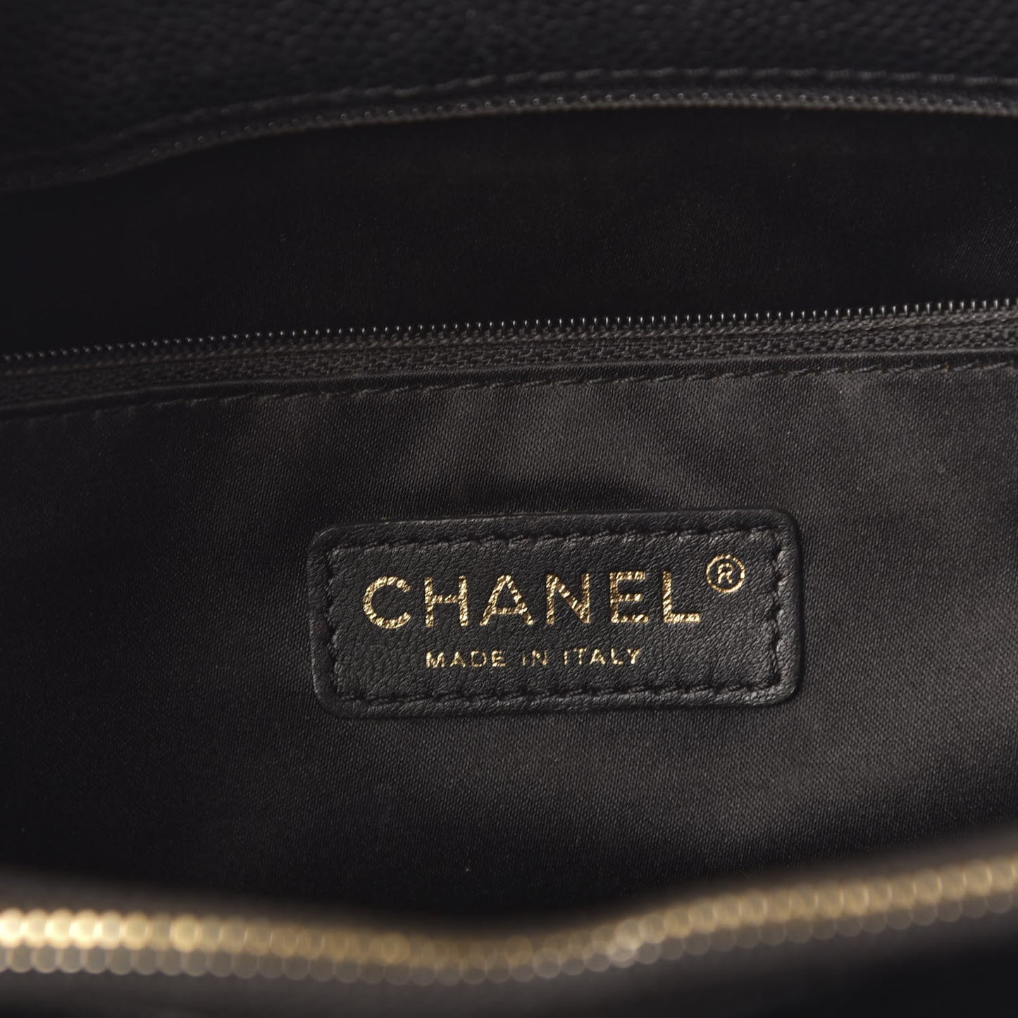 Caviar Quilted Grand Shopping Tote GST Black
