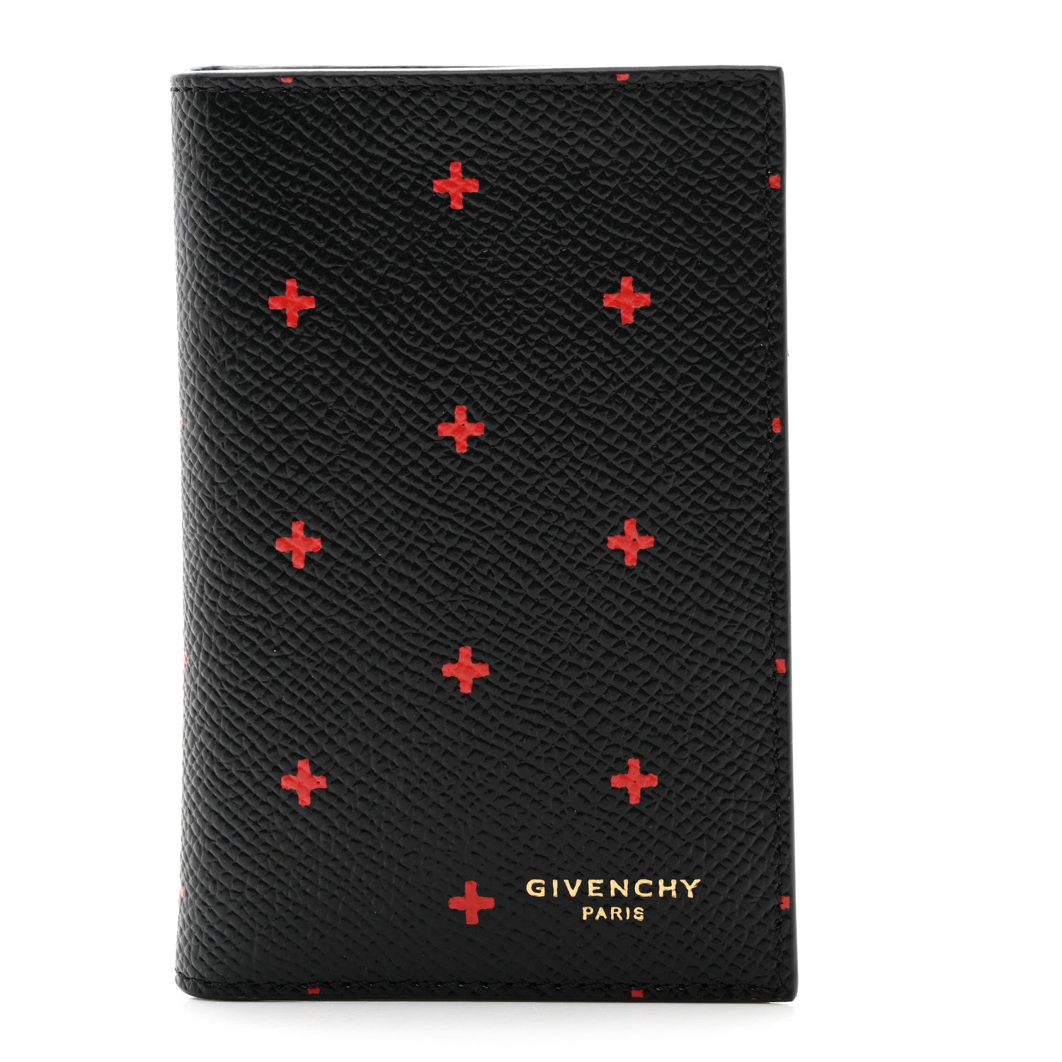 Givenchy Calfskin Cross Folding Card Holder Black 1 of 8