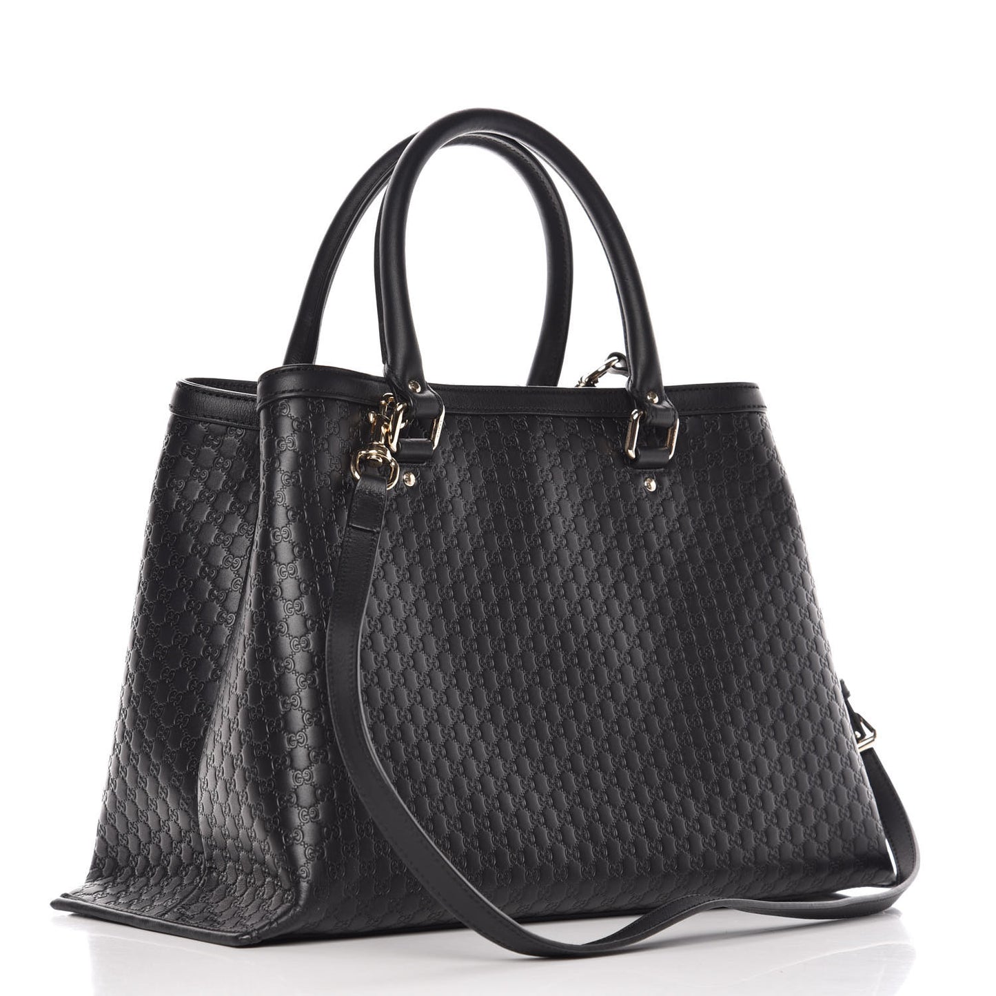 Soft Microguccissima Medium Tote Black