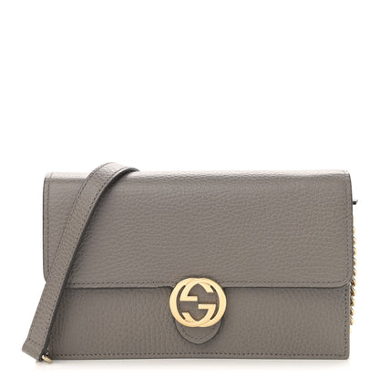 Gucci Dollar Calfskin Interlocking G Chain Wallet Loess 1 of 11