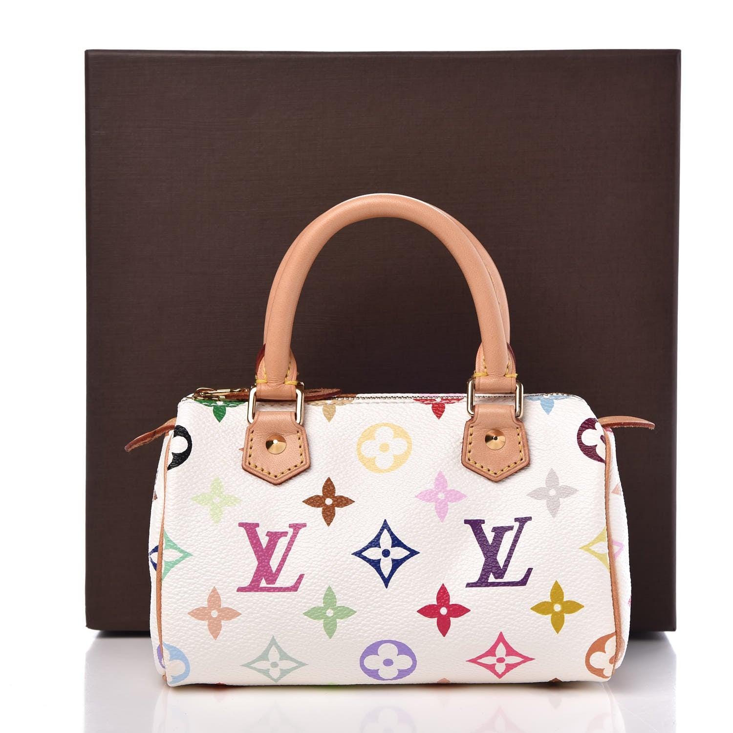 Louis Vuitton Monogram Multicolor Mini Sac HL Speedy White 7 of 7