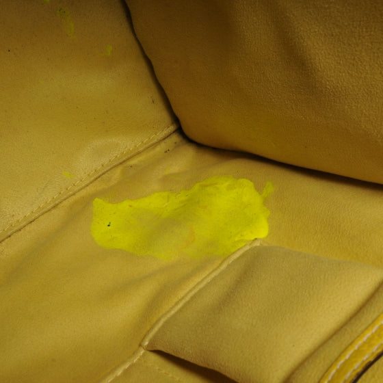 Drummed Calfskin Mini Luggage Citron