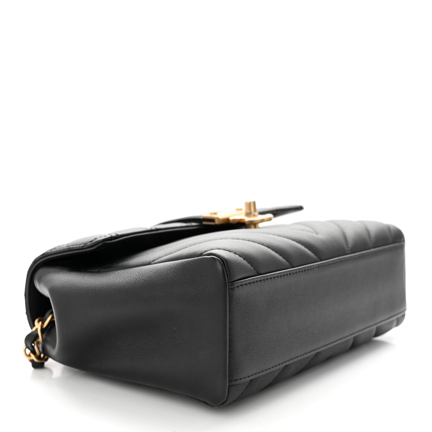 Chanel Calfskin Quilted Chevron In The City Bag Black 4 of 11