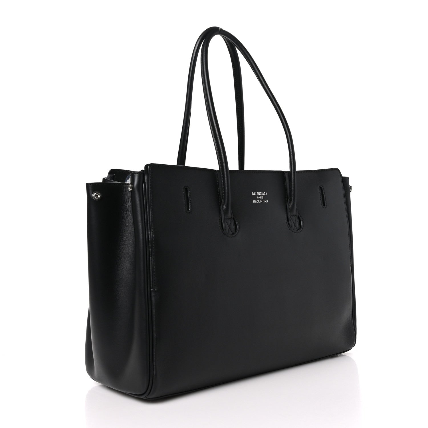 Balenciaga Smooth Calfskin Medium Bel Air Carry All Bag Black 4 of 10