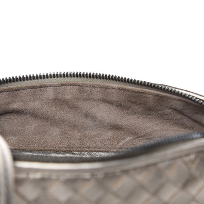 Bottega Veneta Metallic Grosgrain Intrecciato Pillow Crossbody Messenger Fume 10 of 10