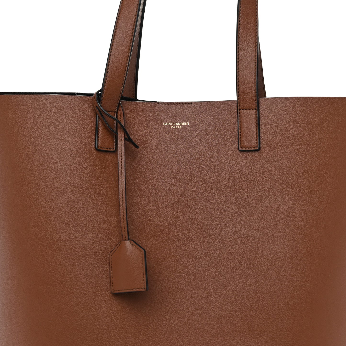 Calfskin Bold Shopping Tote Brown