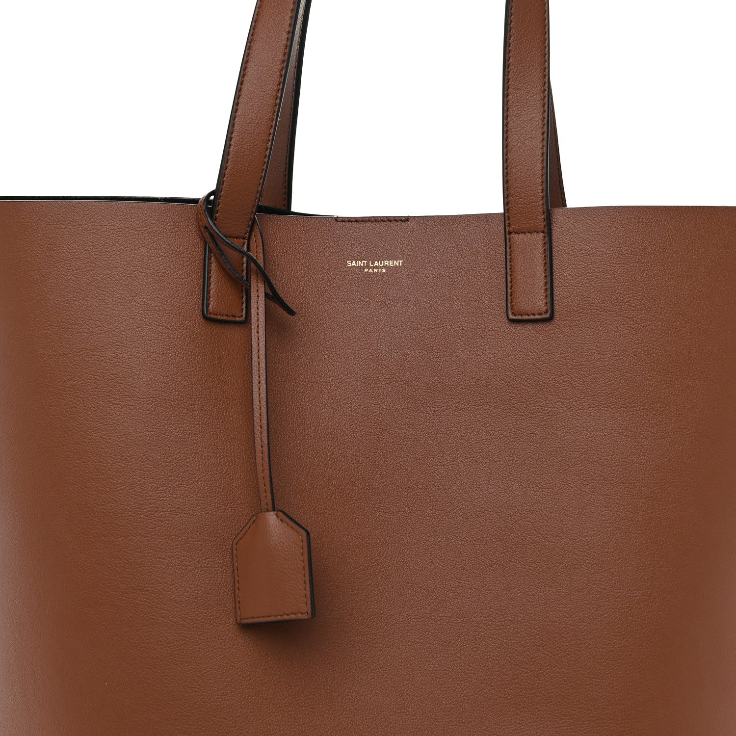 Saint Laurent Calfskin Bold Shopping Tote Brown 9 of 11
