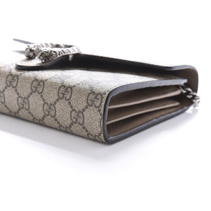 Gucci GG Supreme Monogram Mini Dionysus Chain Wallet Beige Taupe 8 of 10