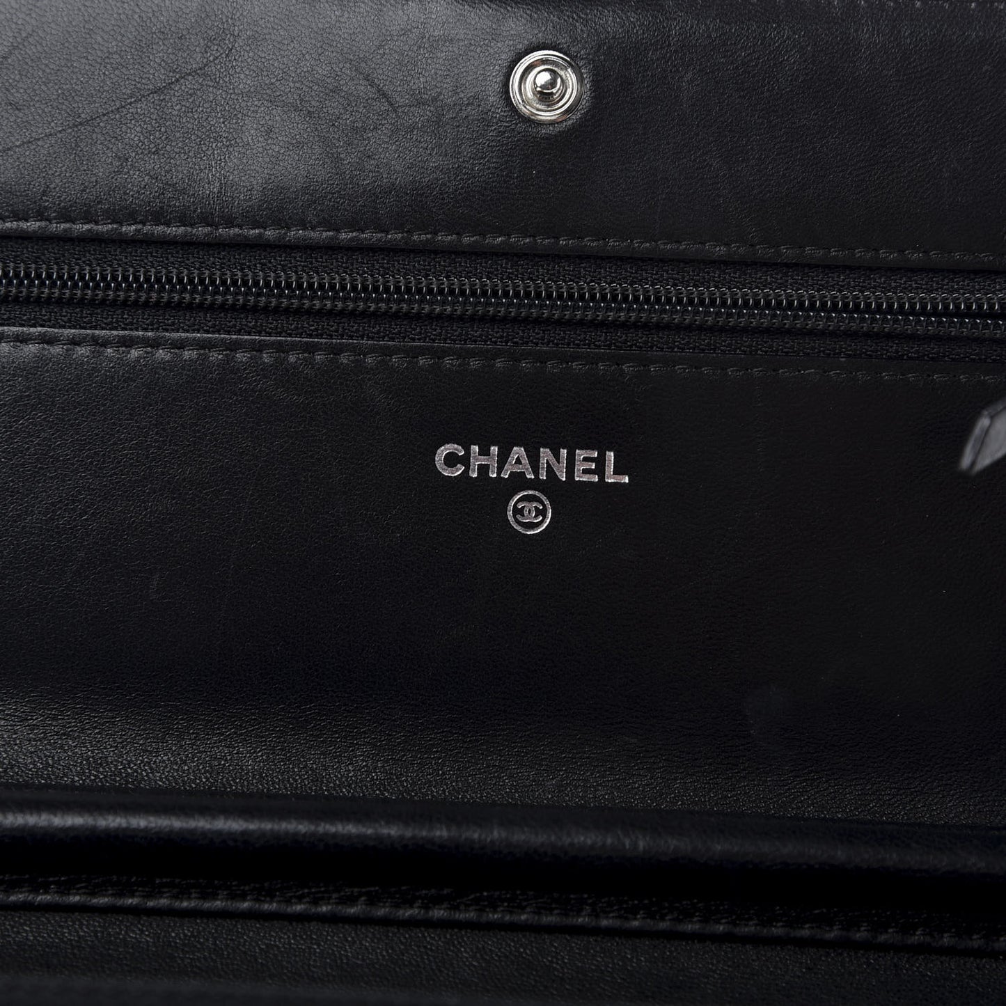 Lambskin Quilted Boy Wallet On Chain WOC Black
