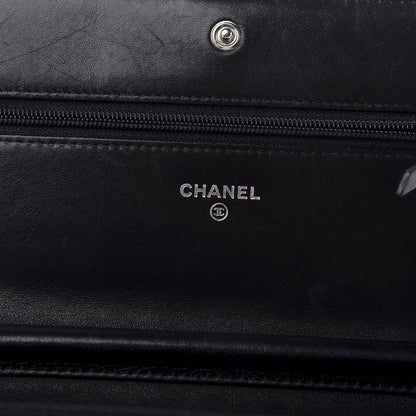 Chanel Lambskin Quilted Boy Wallet On Chain WOC Black 6 of 11
