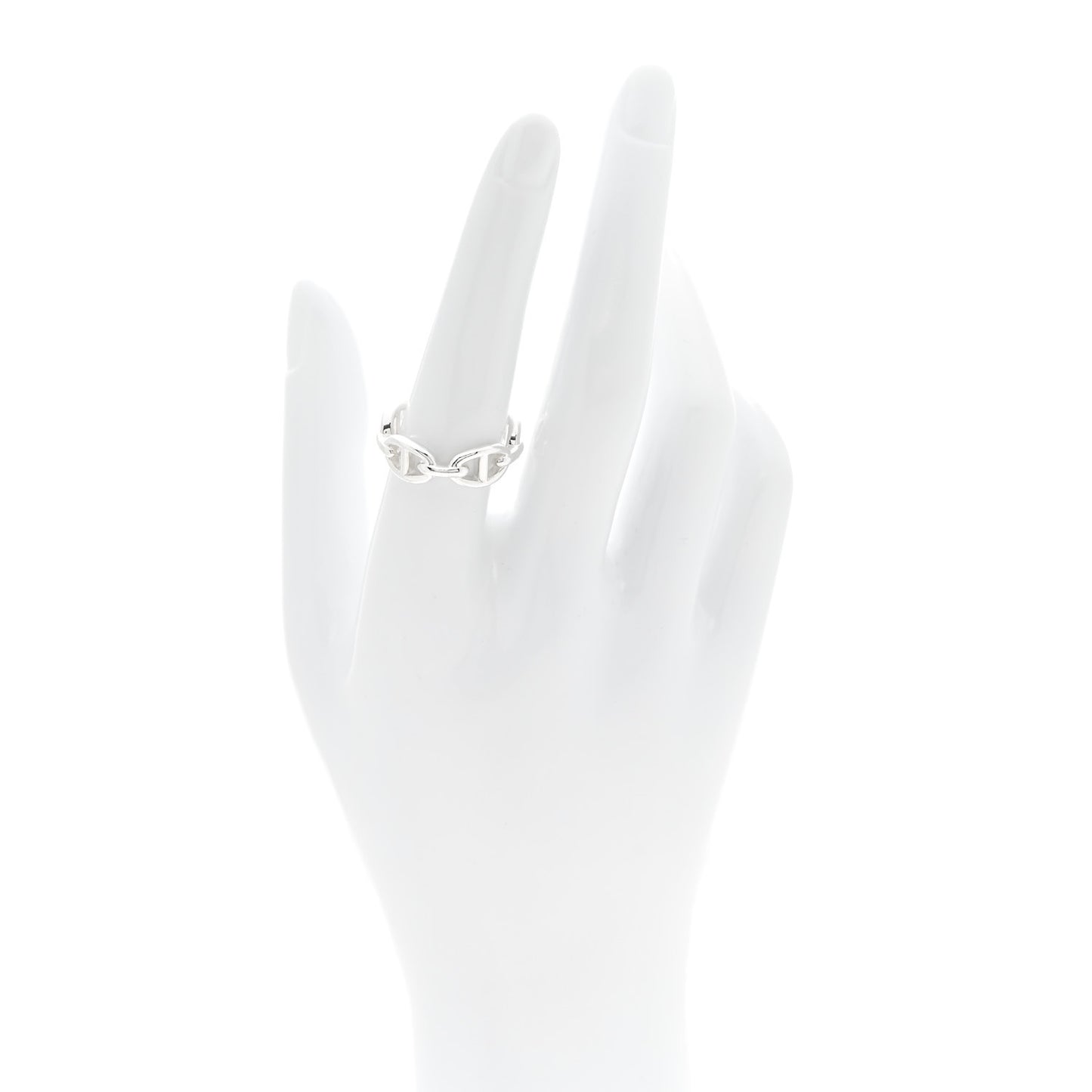 Sterling Silver PM Chaine d'Ancre Enchainee Band Ring 56 7.5