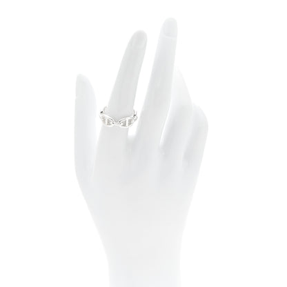 Hermes Sterling Silver PM Chaine d'Ancre Enchainee Band Ring 56 7.5 2 of 7