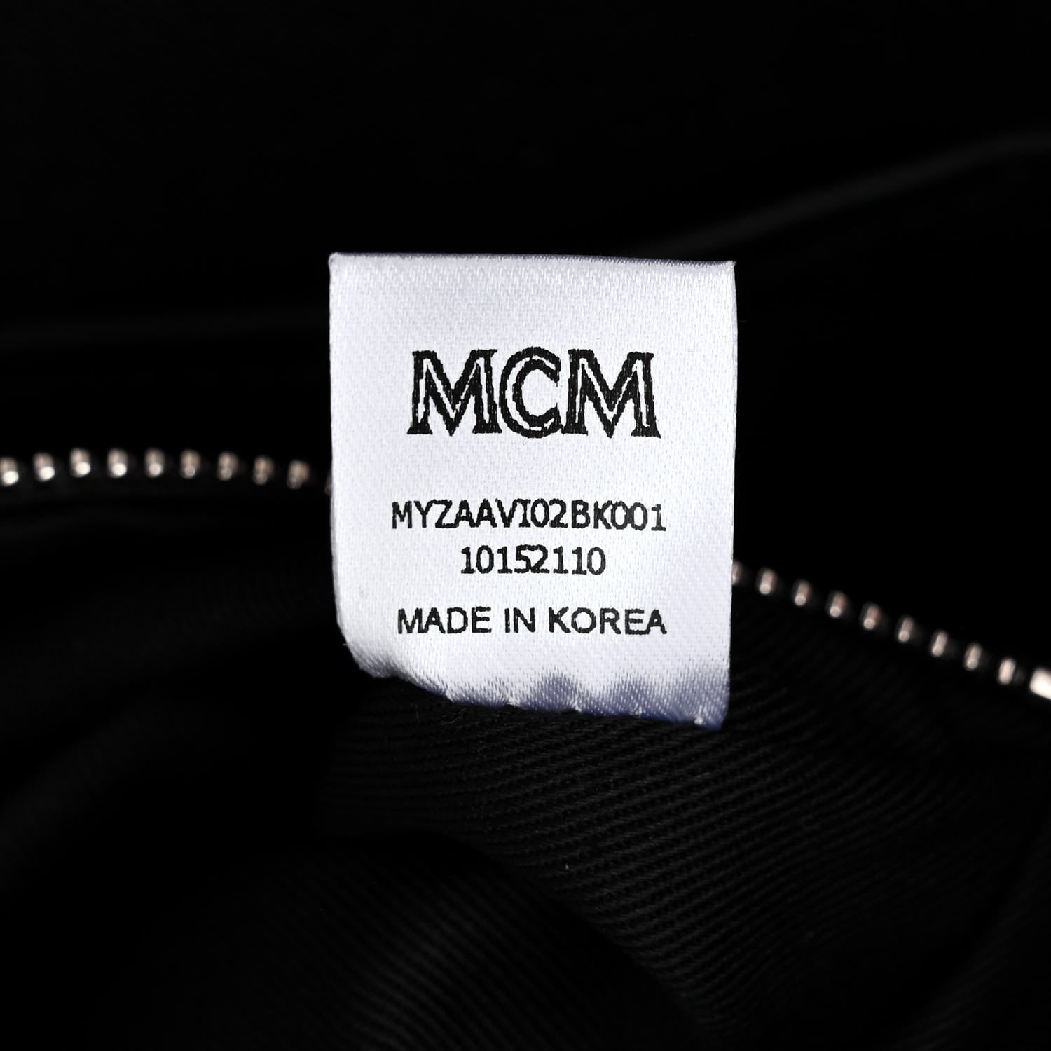 MCM Visetos Medium Crossbody Pouch Black 7 of 10