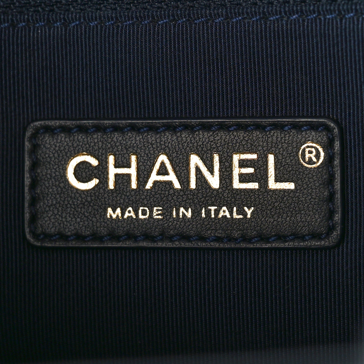 Chanel Calfskin Stitched Large Straight Lines Shopping Tote Navy 6 of 9