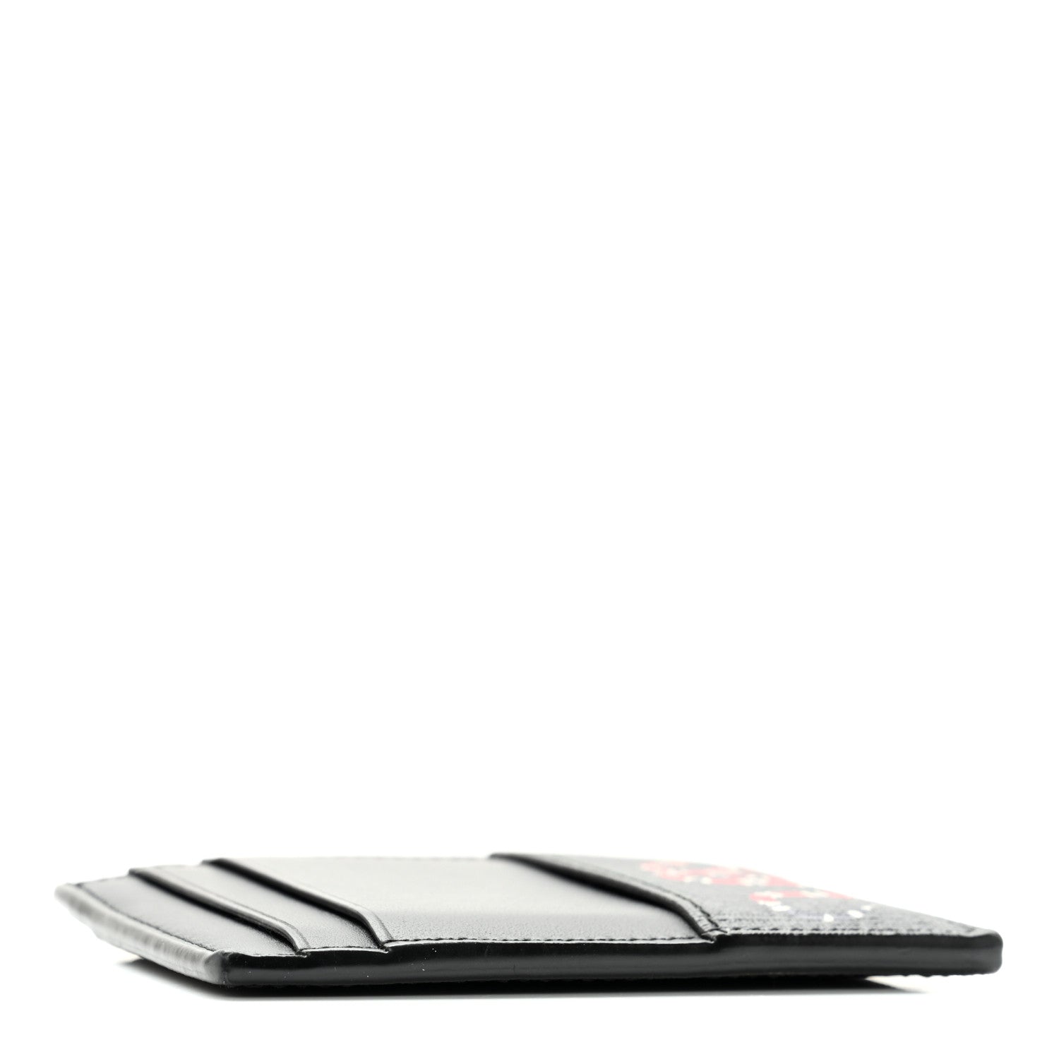Gucci GG Supreme Monogram Kingsnake Card Case Black Grey 4 of 10