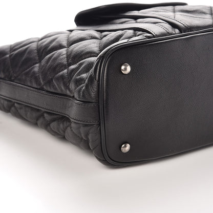 Chanel Calfskin Quilted Small Casual Riviera Tote Black 9 of 12