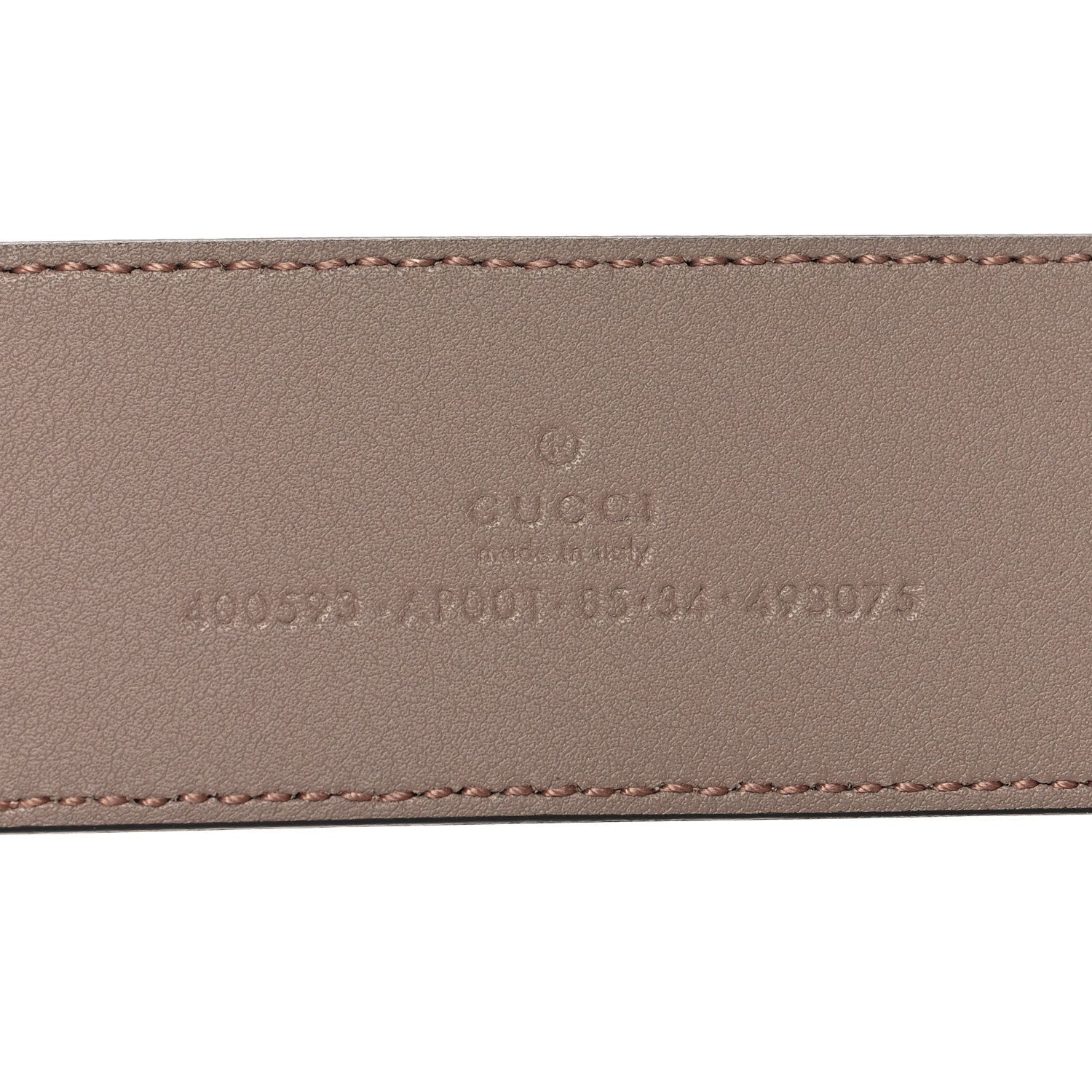 Gucci Calfskin Double G 40mm Belt 85 34 Porcelain Rose 5 of 5