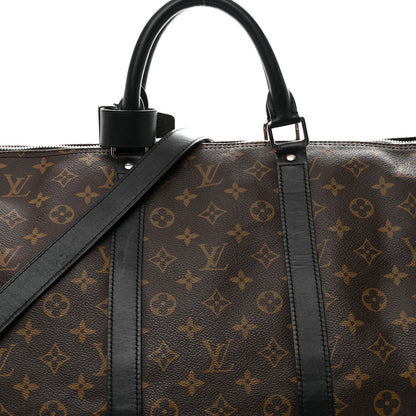 Louis Vuitton Monogram Macassar Keepall Bandouliere 55 7 of 9