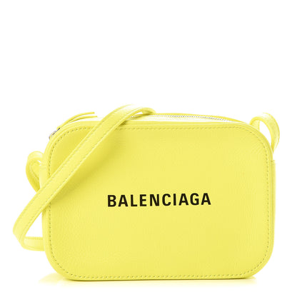 Balenciaga Calfskin Logo XS Everyday Camera Bag Acid Green Black 1 of 9