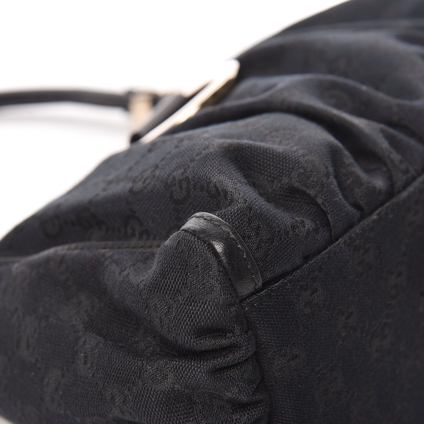 Monogram Medium D Gold Ring Hobo Black