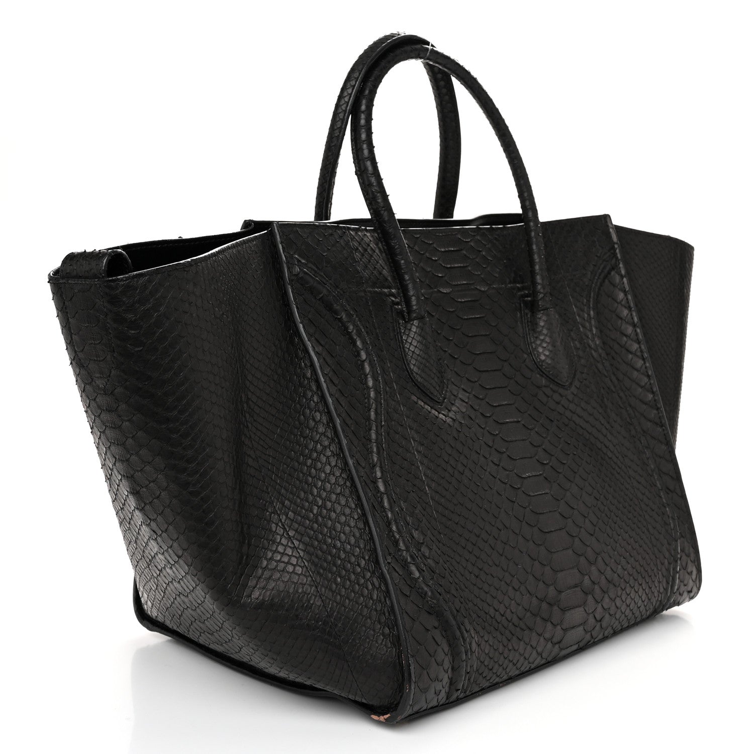 Celine Snakeskin Medium Phantom Luggage Black 3 of 13