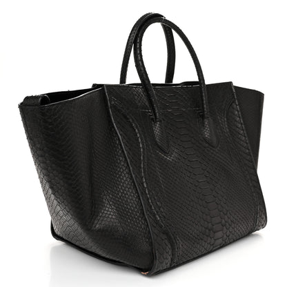 Celine Snakeskin Medium Phantom Luggage Black 3 of 13