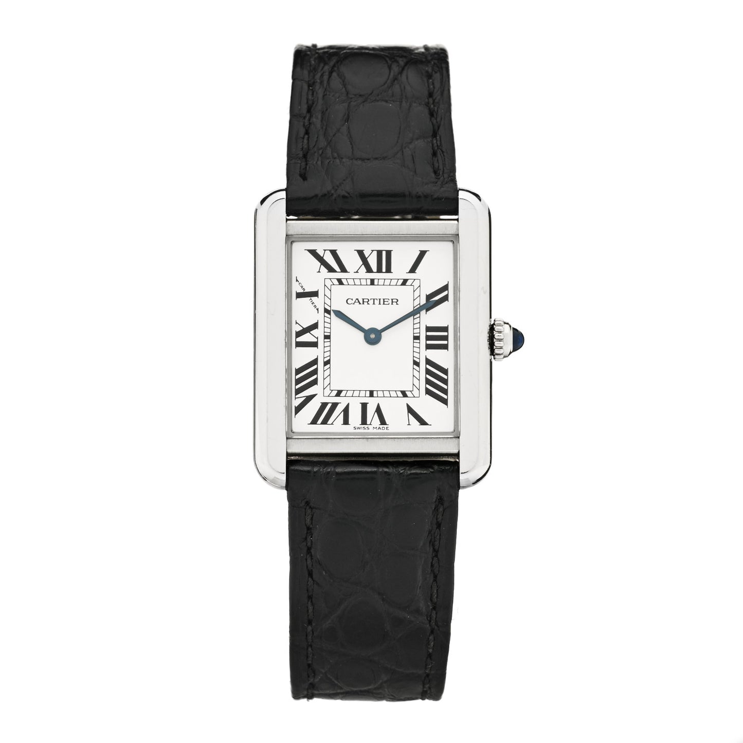 Stainless Steel Calfskin 24mm Tank Solo Quartz Watch