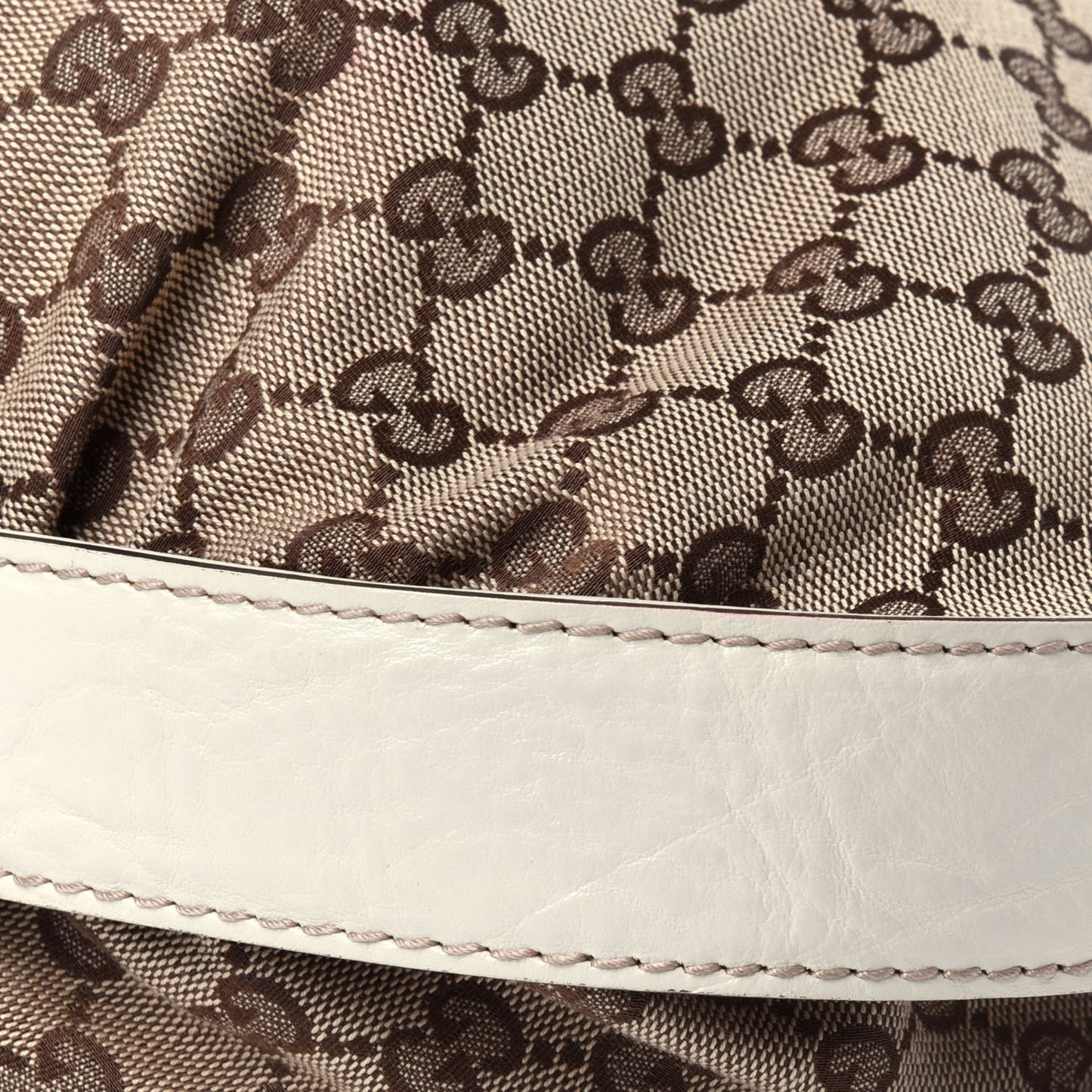 Monogram Medium Interlocking Icon Shoulder Bag White