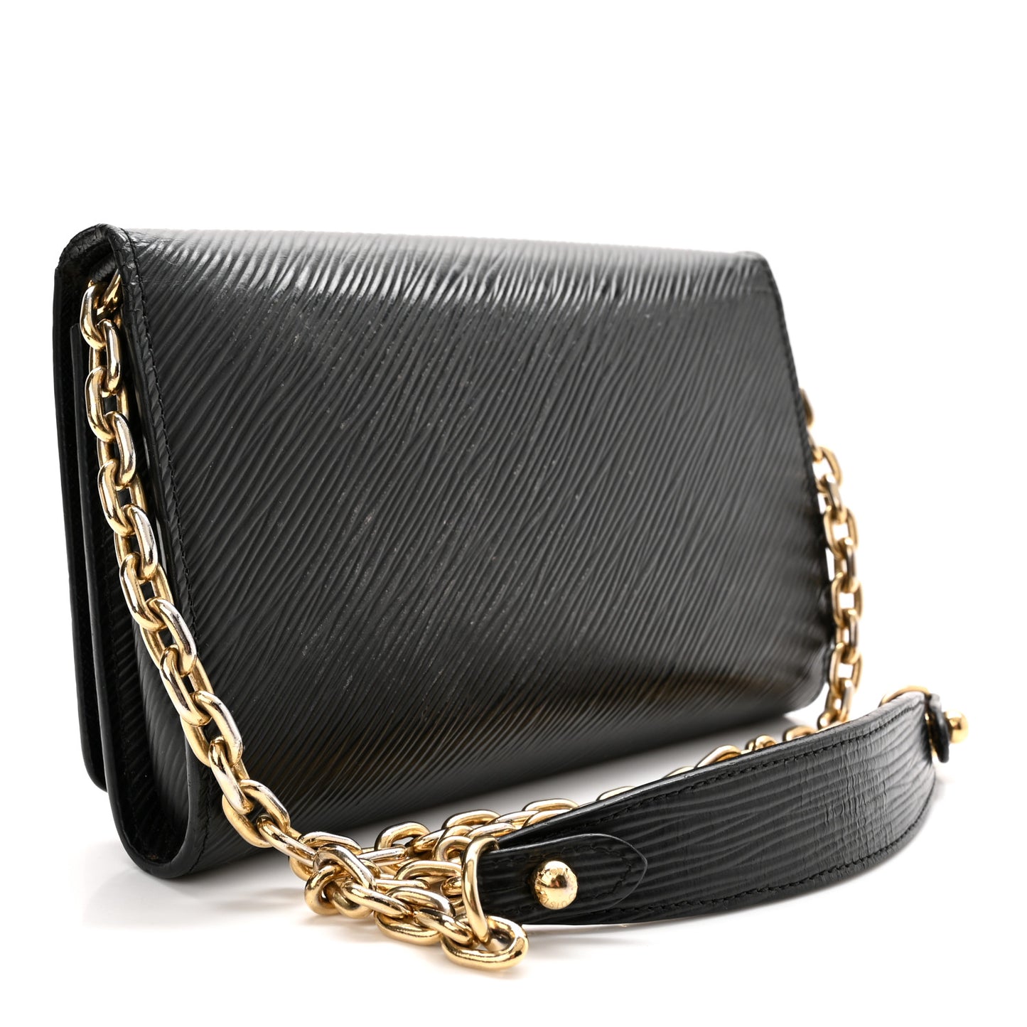 Epi Mechanical Flowers Twist Chain Wallet Black