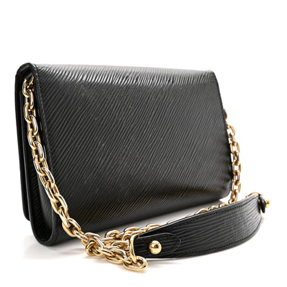 Louis Vuitton Epi Mechanical Flowers Twist Chain Wallet Black 3 of 10