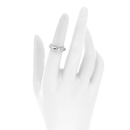 Cartier 18K White Gold Diamond .30ct C De Cartier Solitaire Ring 49 4.75 2 of 4
