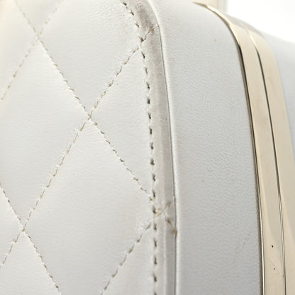 Chanel Lambskin Minaudiere Vanity With Handle White 13 of 16