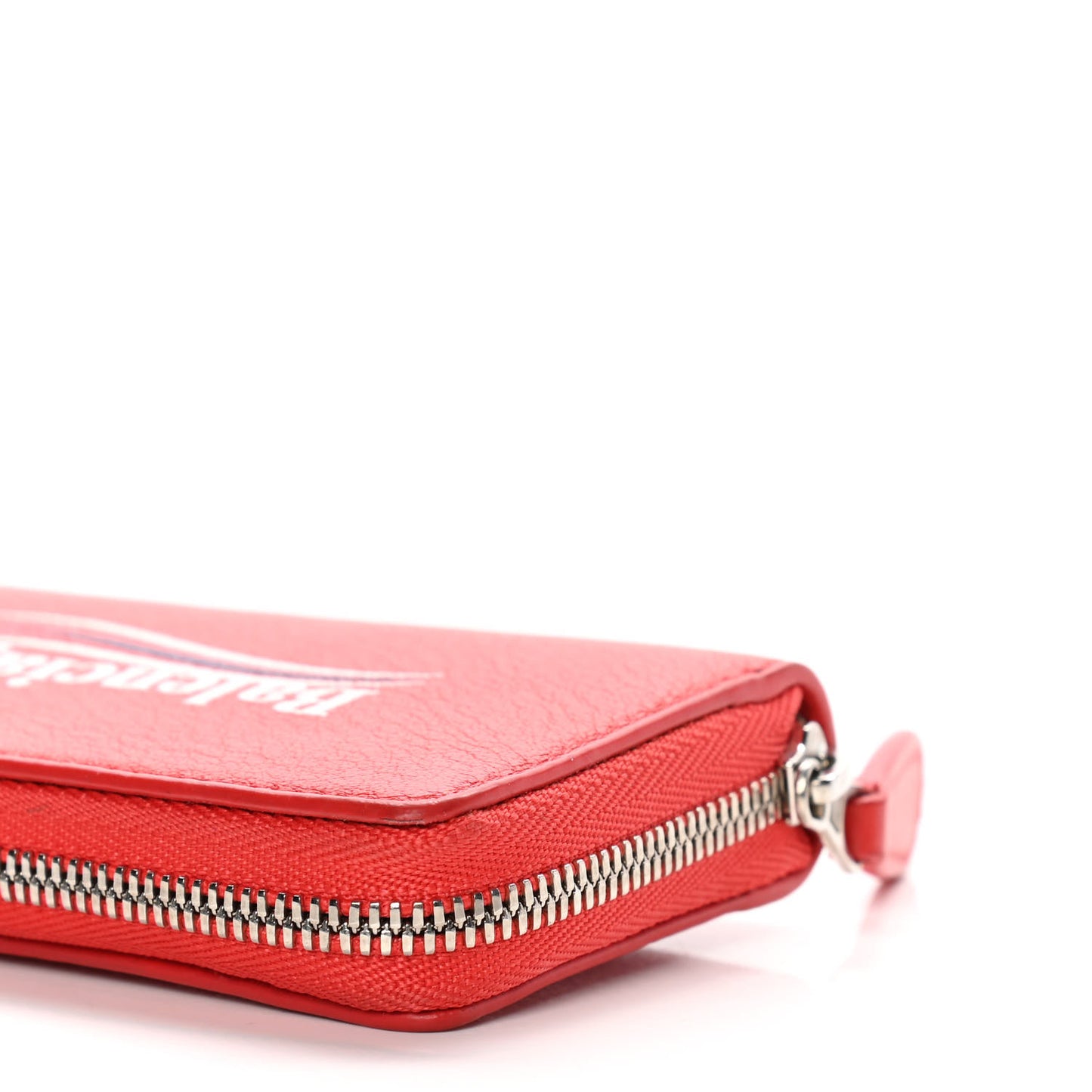 Calfskin Political Campaign Logo Zip Around Card Holder Vivid Red